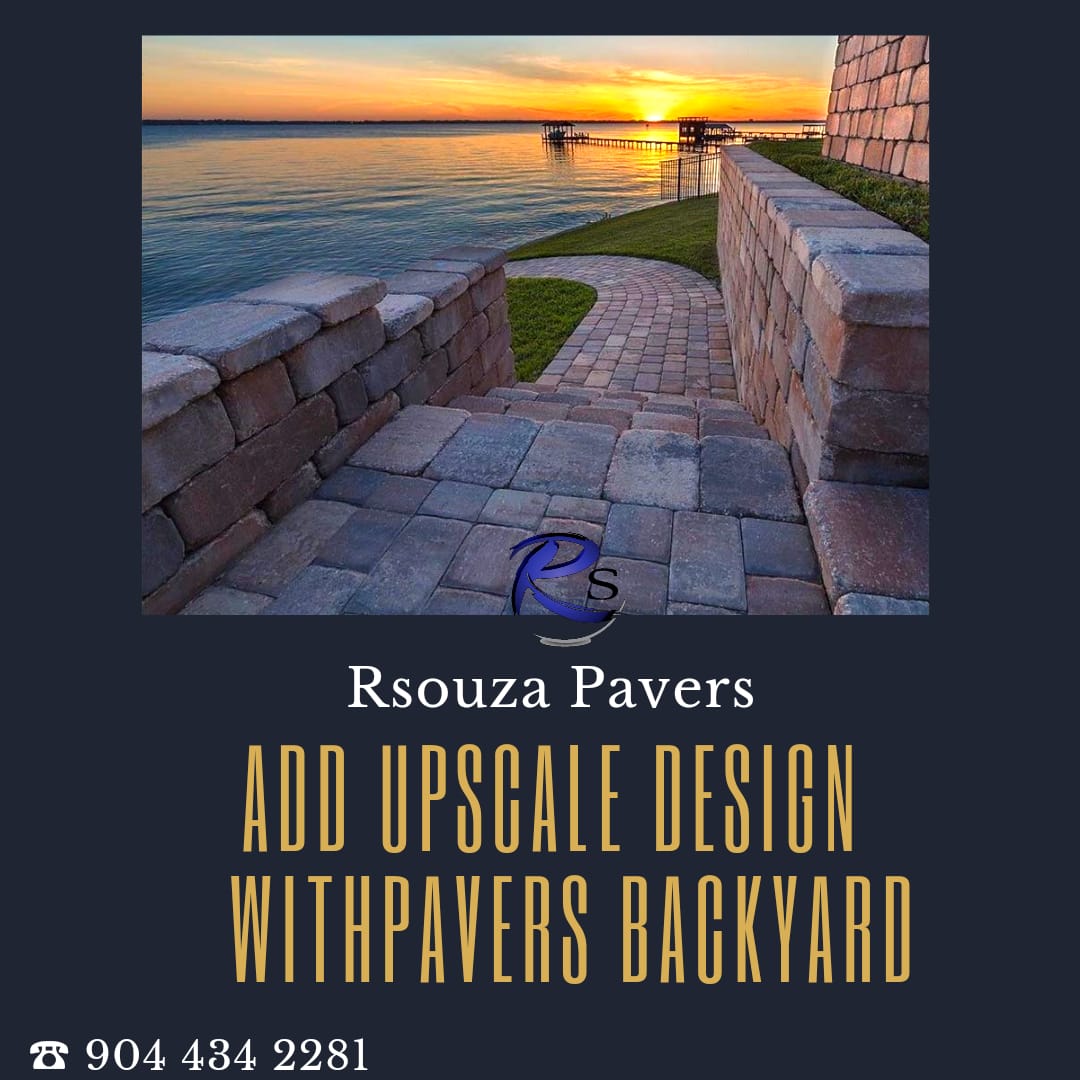 Add upscale design with pavers backyard