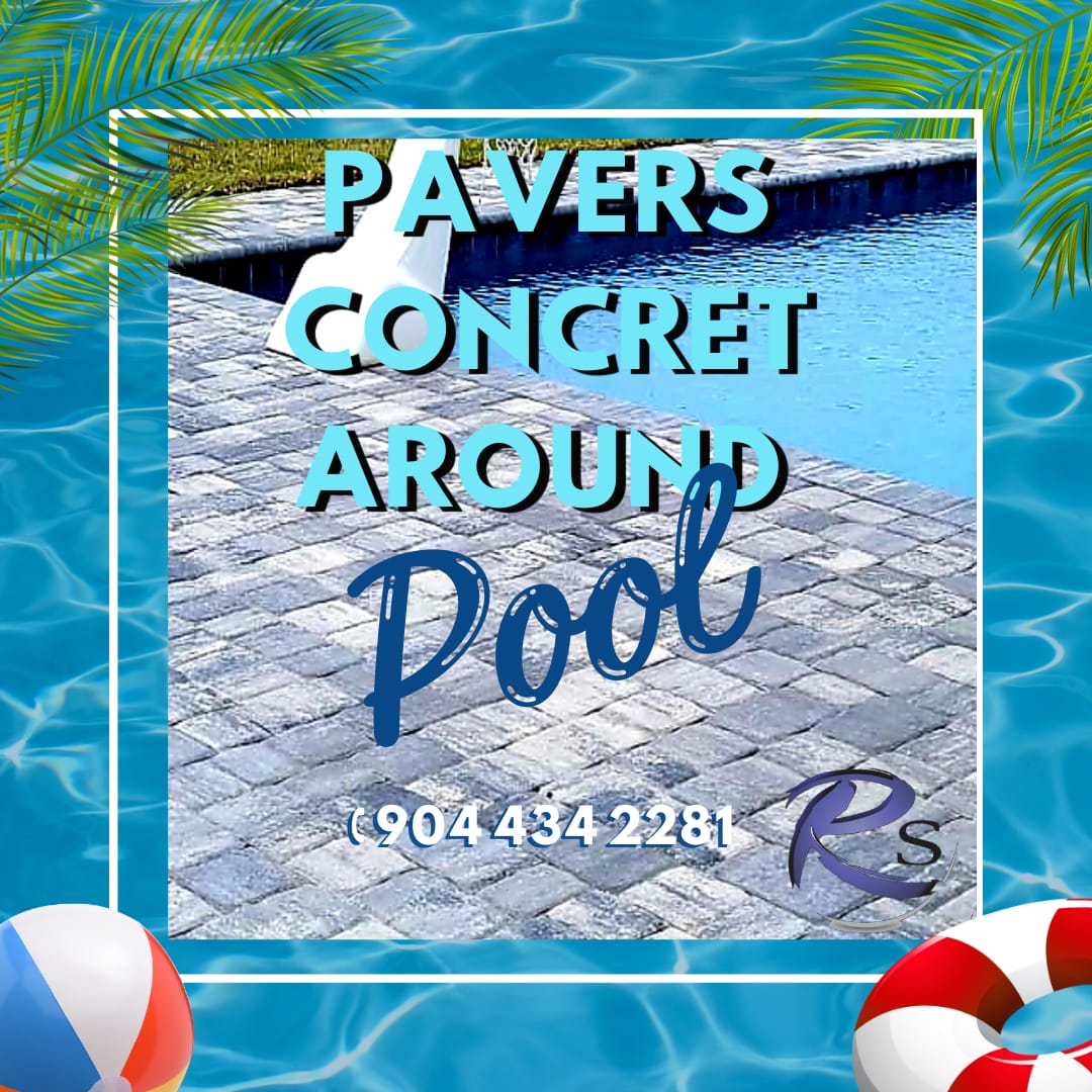 Pavers or concrete around pool